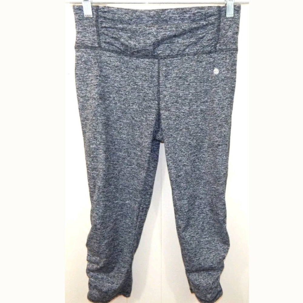 Tangerine Cropped Zipper Leggings